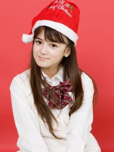 可爱型美女高中生圣诞天么清纯制服写真